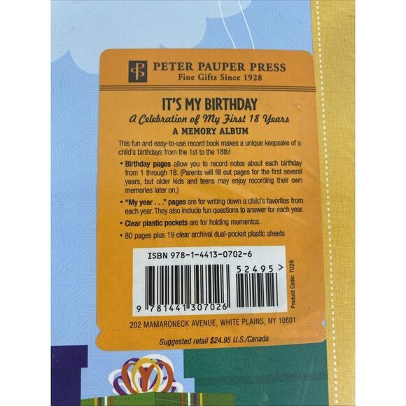 It's My Birthday! A Memory Album : A Celebration of My First 18 Years Peter Paup - Picture 4 of 6